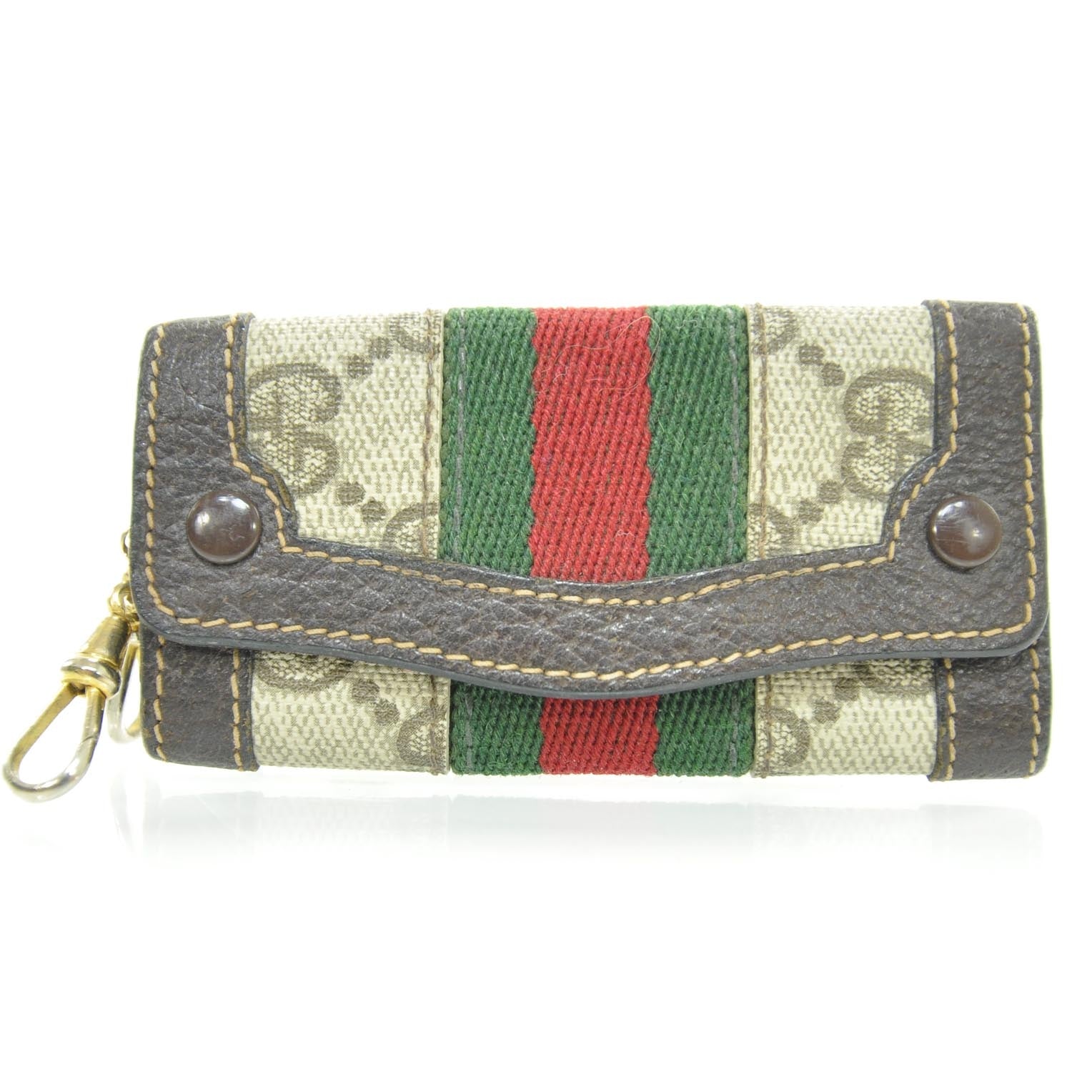 Gucci Monogram Web 4 Key Holder 1 of 6
