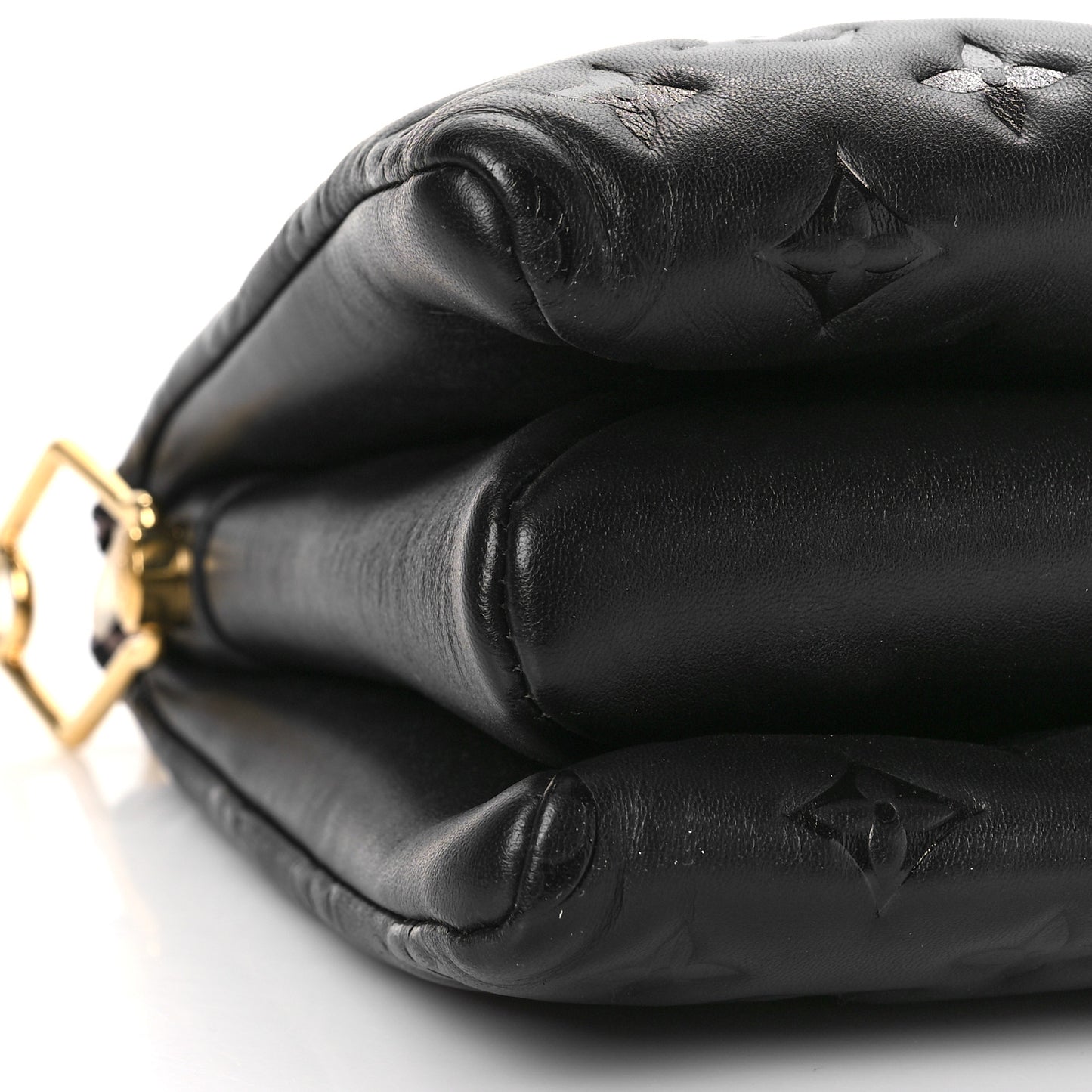 Lambskin Embossed Monogram Coussin PM Black
