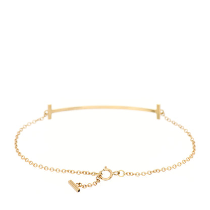 Tiffany 18K Yellow Gold Diamond T Smile Bracelet 3 of 5