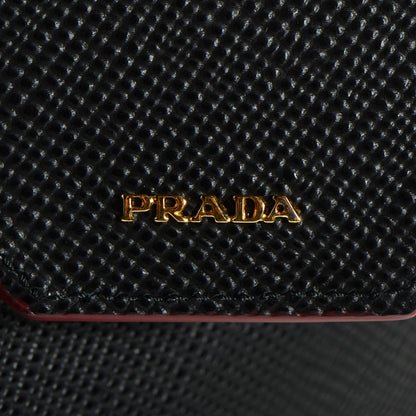 Prada Saffiano Cuir Small Double Bag Nero Black 12 of 17