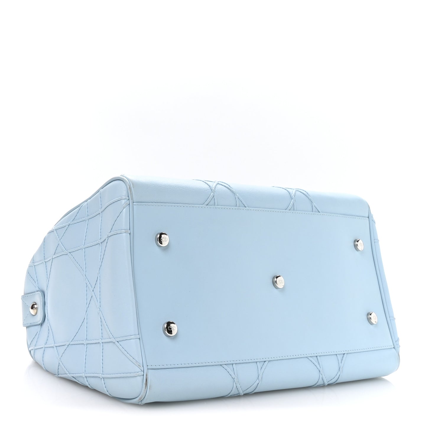 Lambskin Cannage Granville Polochon Light Blue