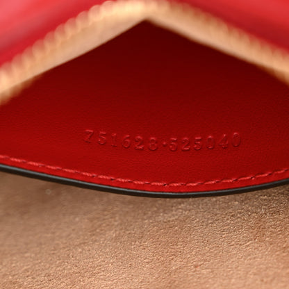 Gucci Calfskin Matelasse Diagonal Mini Interlocking G Heart Shoulder Bag Hibiscus Red 7 of 10