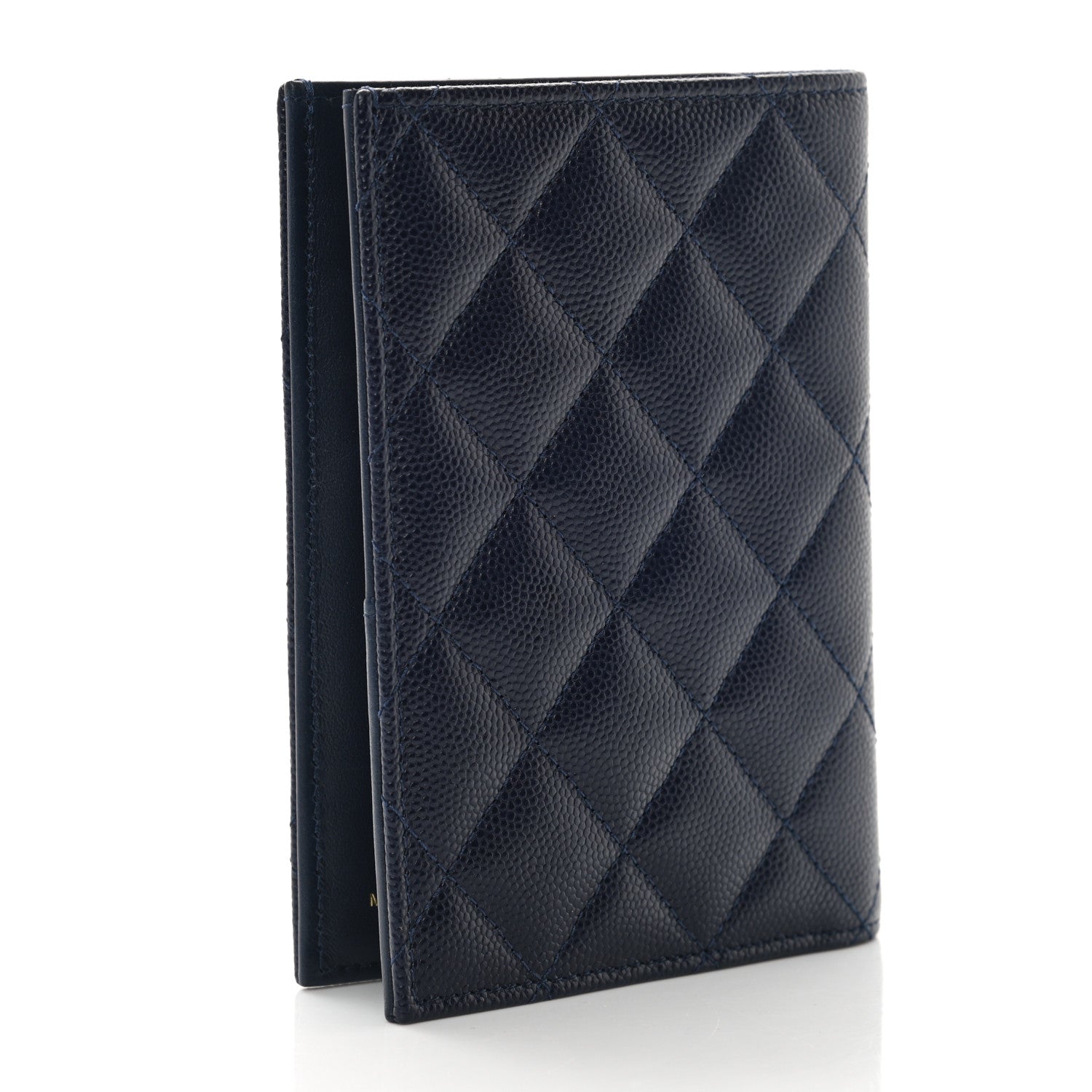 Chanel Caviar Quilted Passport Holder Navy Blue 3 of 7