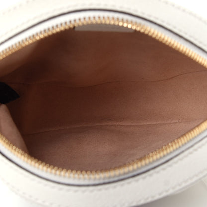 Gucci Textured Calfskin Web Mini Ophidia Round Shoulder Bag Mystic White 5 of 9