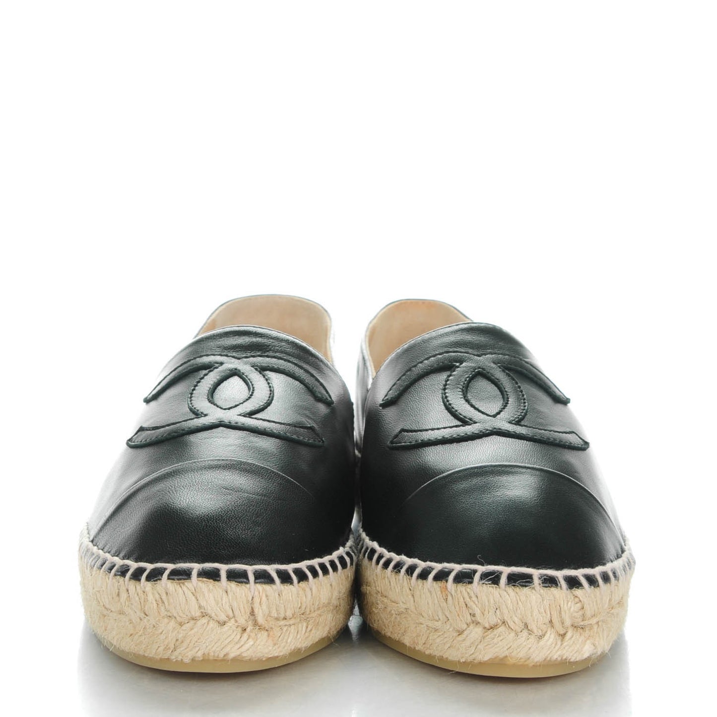 Lambskin CC Espadrilles 40 Black