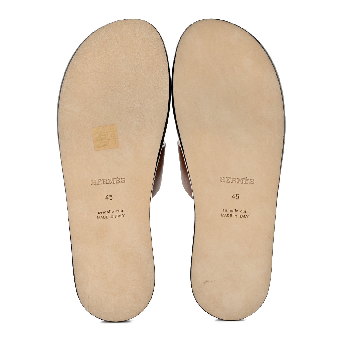 Calfskin Mens Izmir Sandals 45 Gold