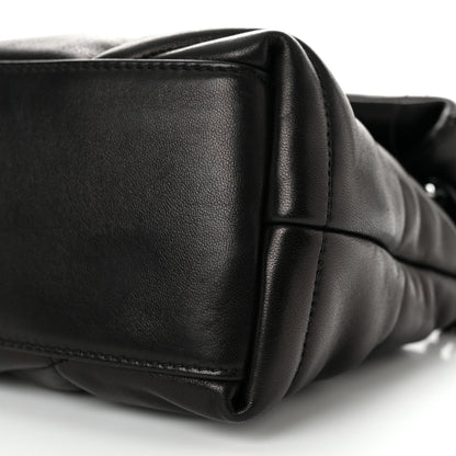 Saint Laurent Lambskin Quilted Monogram Monochrome Small Loulou Puffer Chain Satchel Black 11 of 11