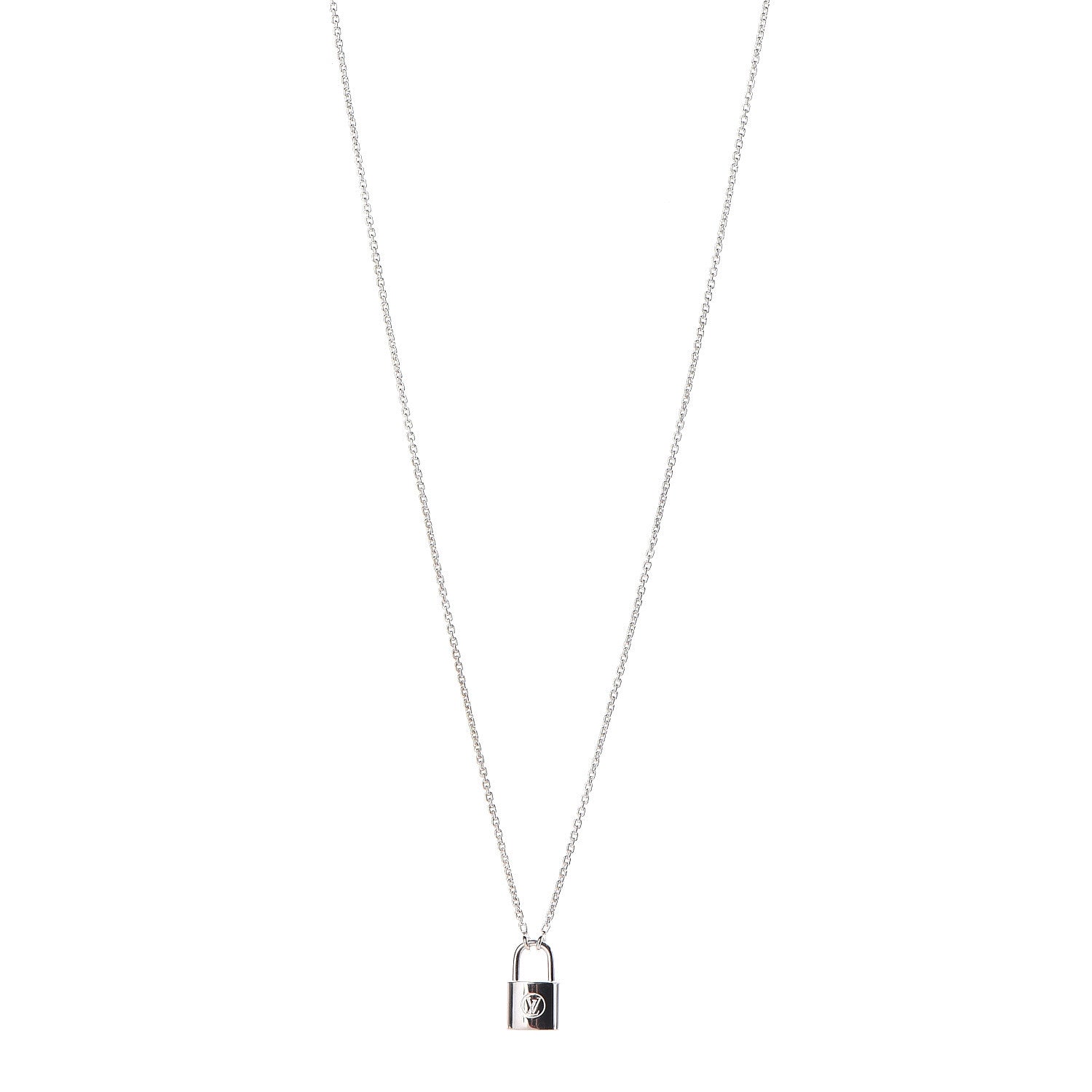 Louis Vuitton Sterling Silver Lockit Necklace 1 of 5