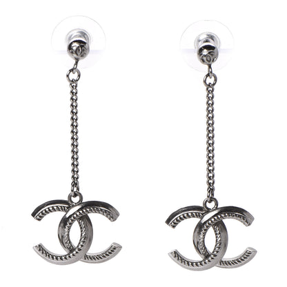 Chanel Ruthenium CC Drop Earrings 1 of 3