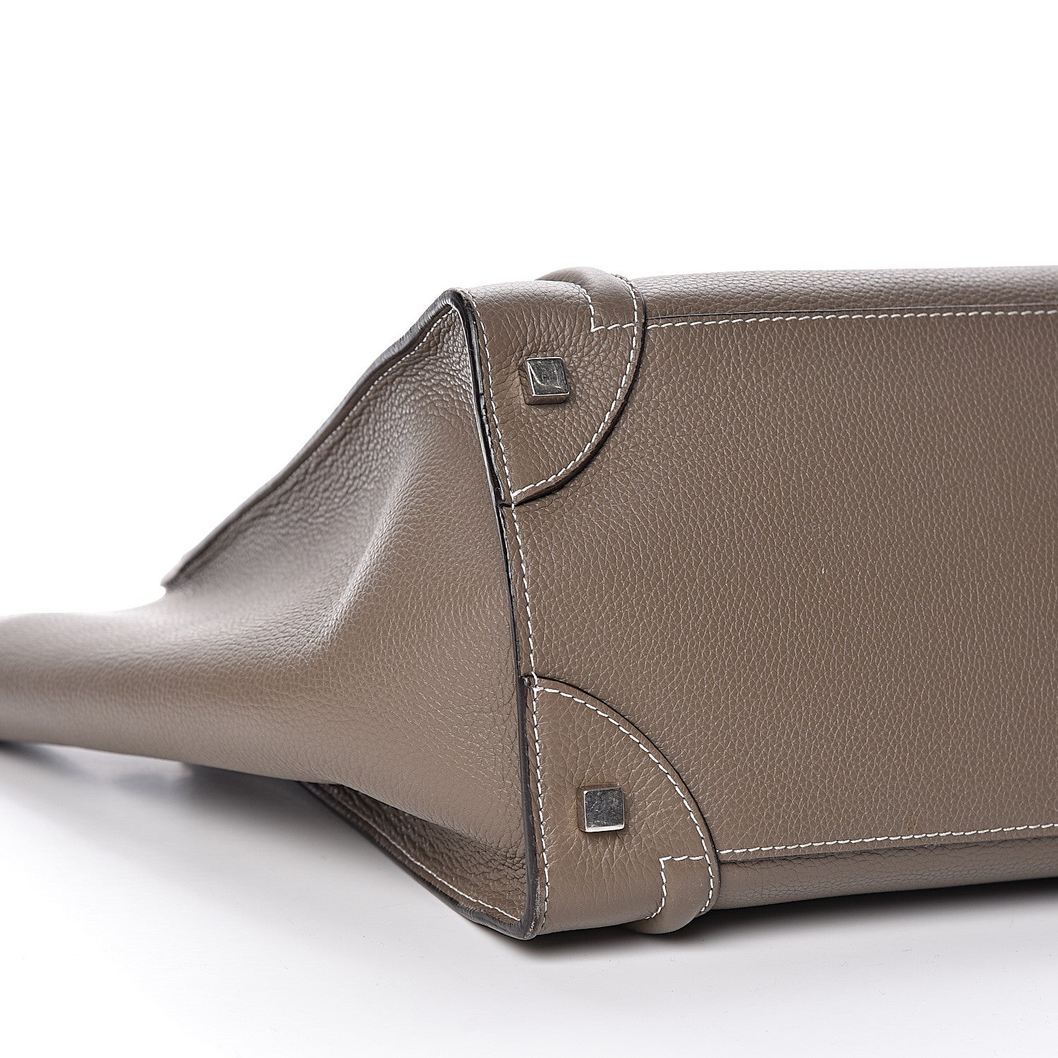 Celine Drummed Calfskin Mini Luggage Souris 8 of 10