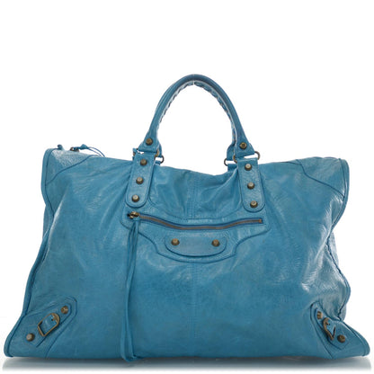 Balenciaga Agneau Weekender Turquoise 1 of 10