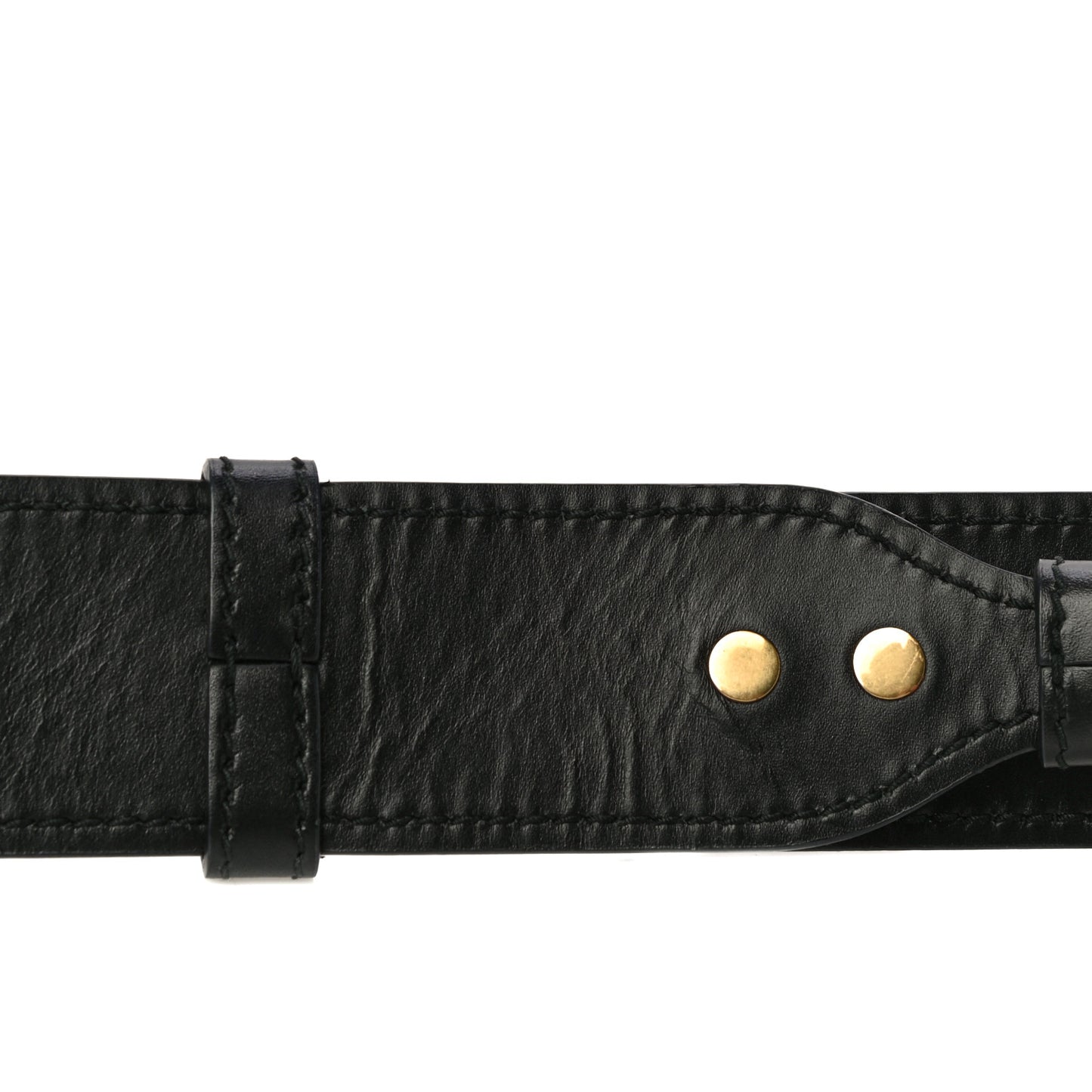 Calfskin Mini D Fence Saddle Bag Black