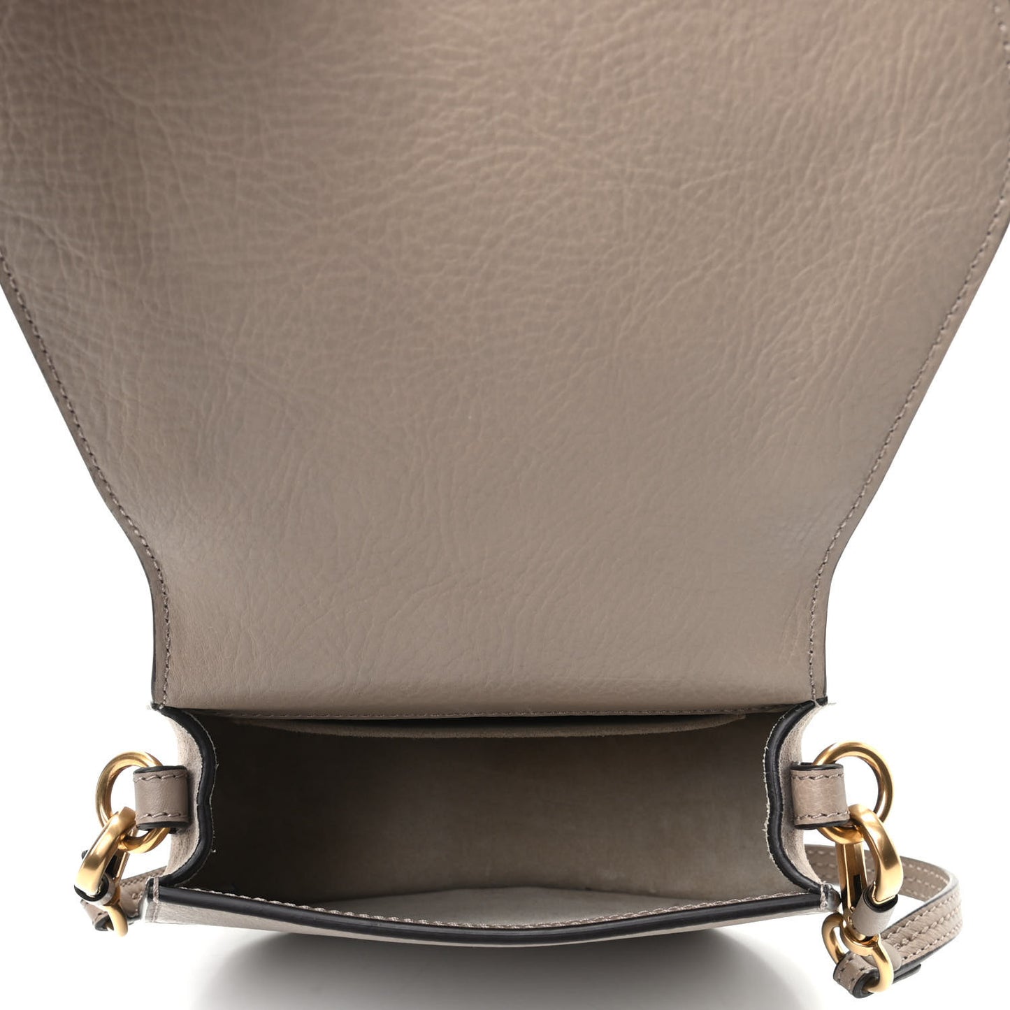 Calfskin Suede Small Nile Bracelet Bag Motty Grey