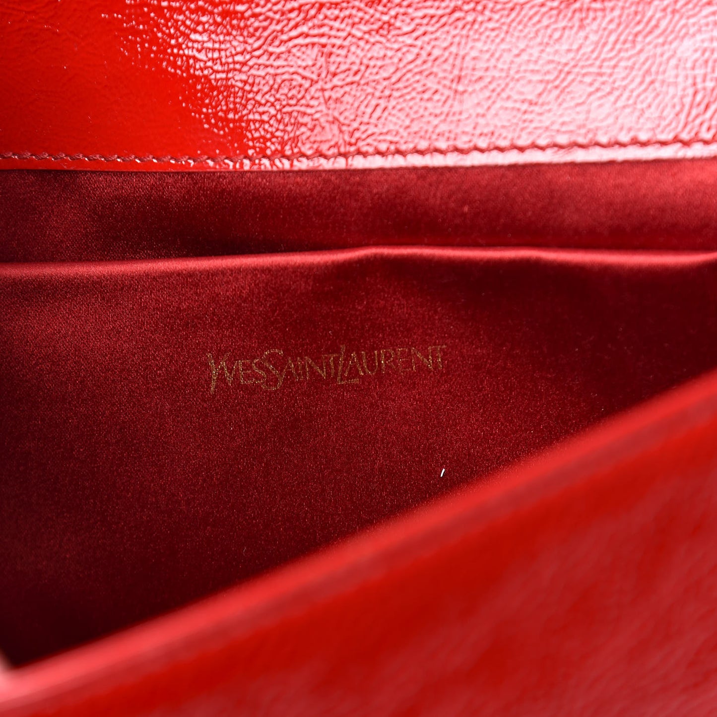 Textured Patent Monogram Large Belle De Jour Clutch Red