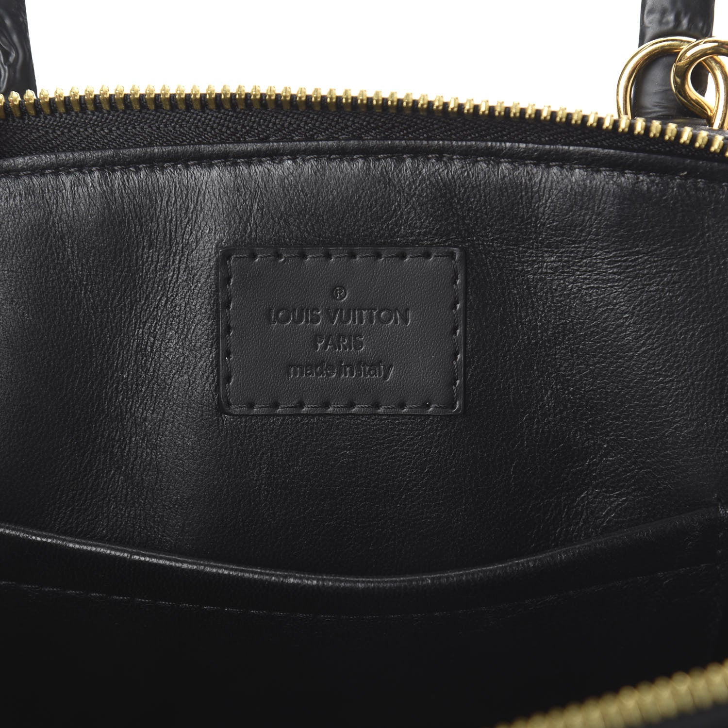Louis Vuitton Lambskin Malletage Alma BB Black 5 of 8