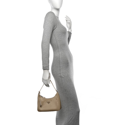 Prada Re-Nylon Saffiano Mini Re-Edition 2005 Bag Deserto 2 of 11