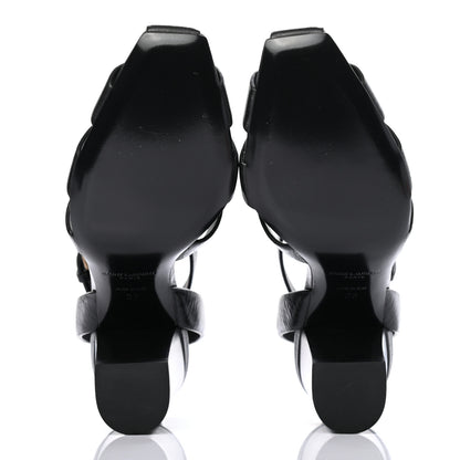 Saint Laurent Calfskin Oak Sandals 36 Black 5 of 8