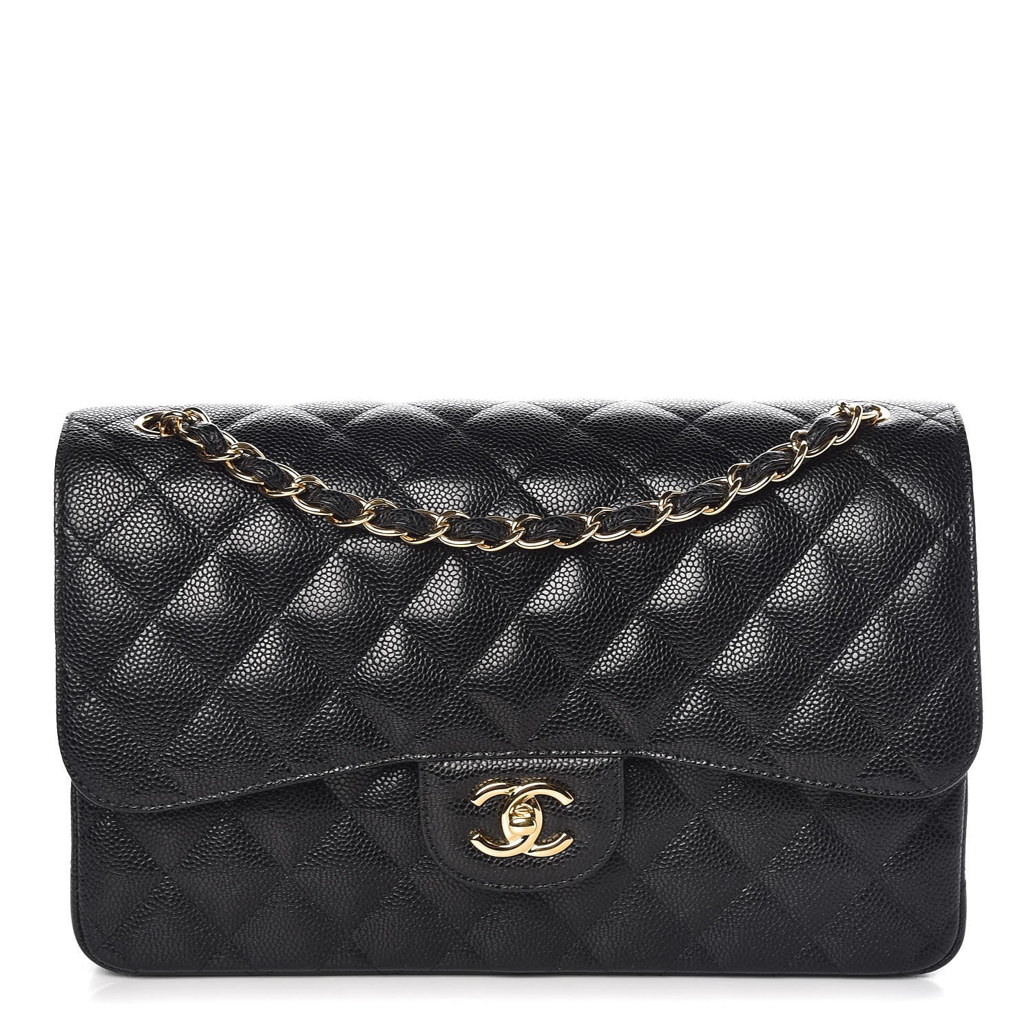 Chanel Caviar Quilted Jumbo Double Flap Black 1 of 10