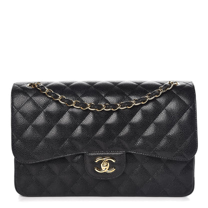 Chanel Caviar Quilted Jumbo Double Flap Black 1 of 10