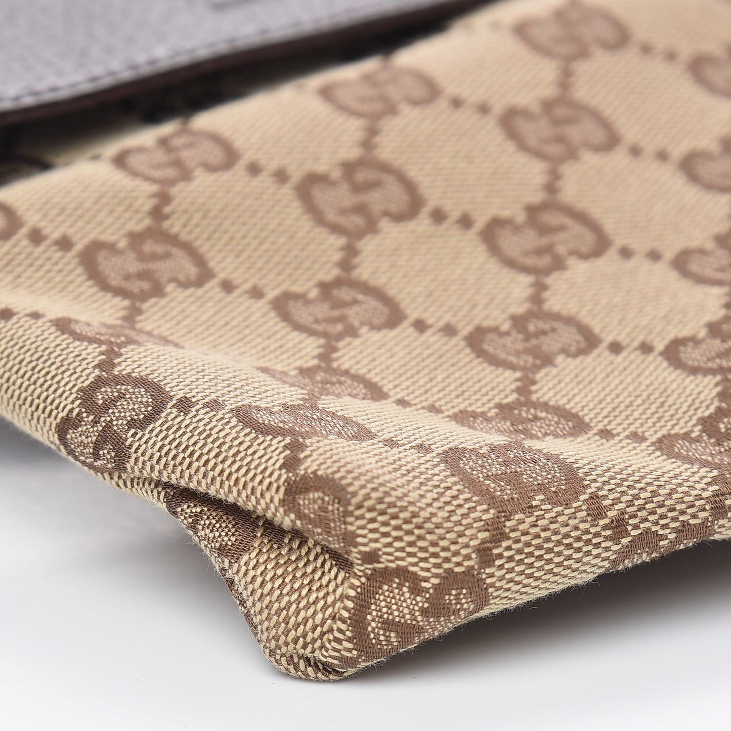 GG Monogram Double Pocket Belt Bag Dark Brown