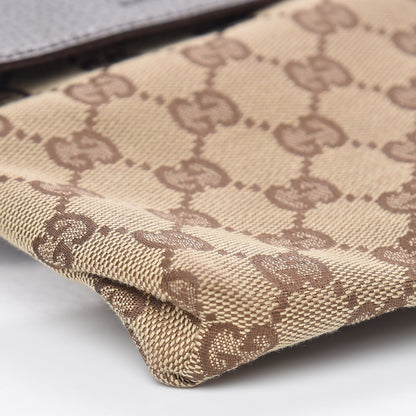 Gucci GG Monogram Double Pocket Belt Bag Dark Brown 8 of 9