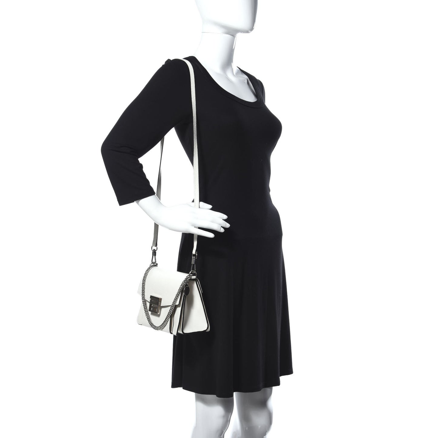 Goatskin Small GV3 Shoulder Bag White