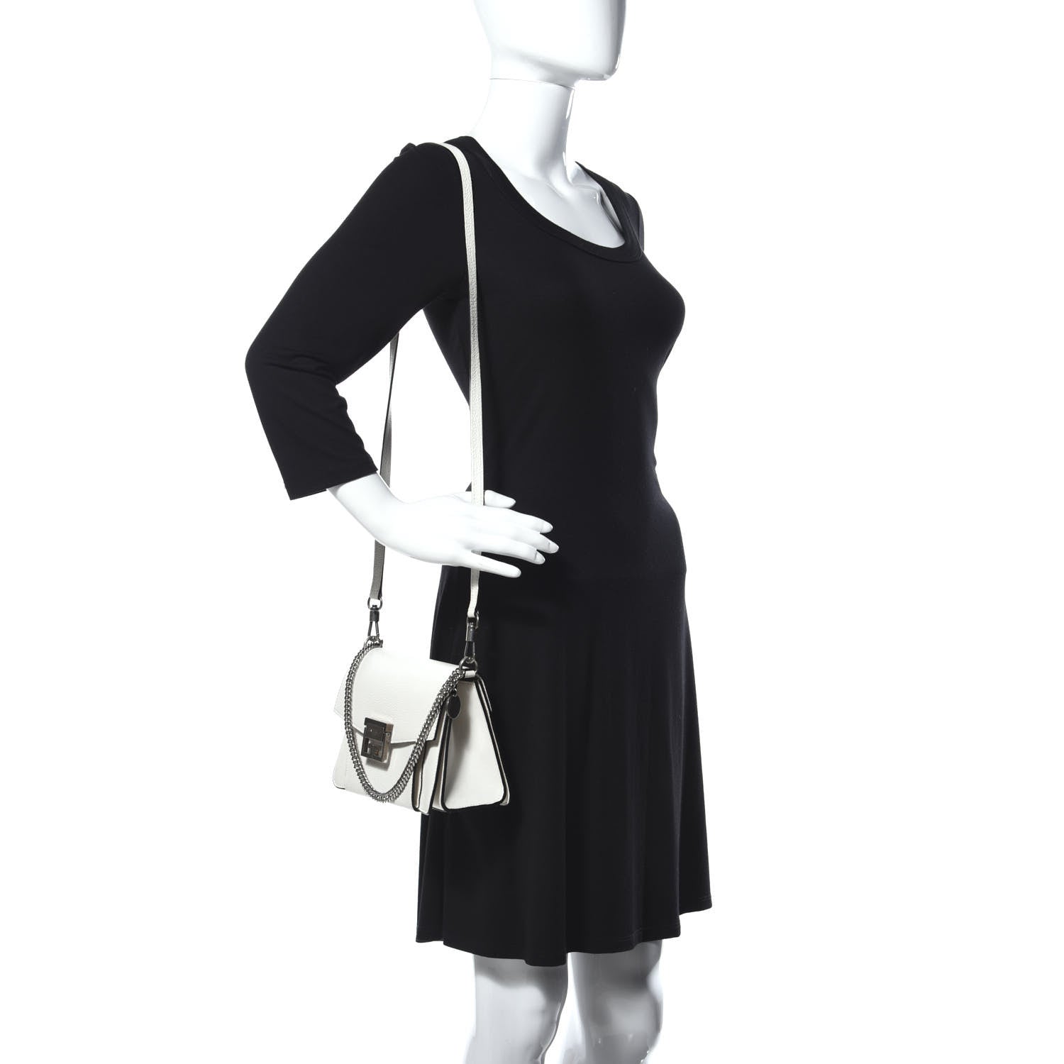 Givenchy Goatskin Small GV3 Shoulder Bag White 2 of 14