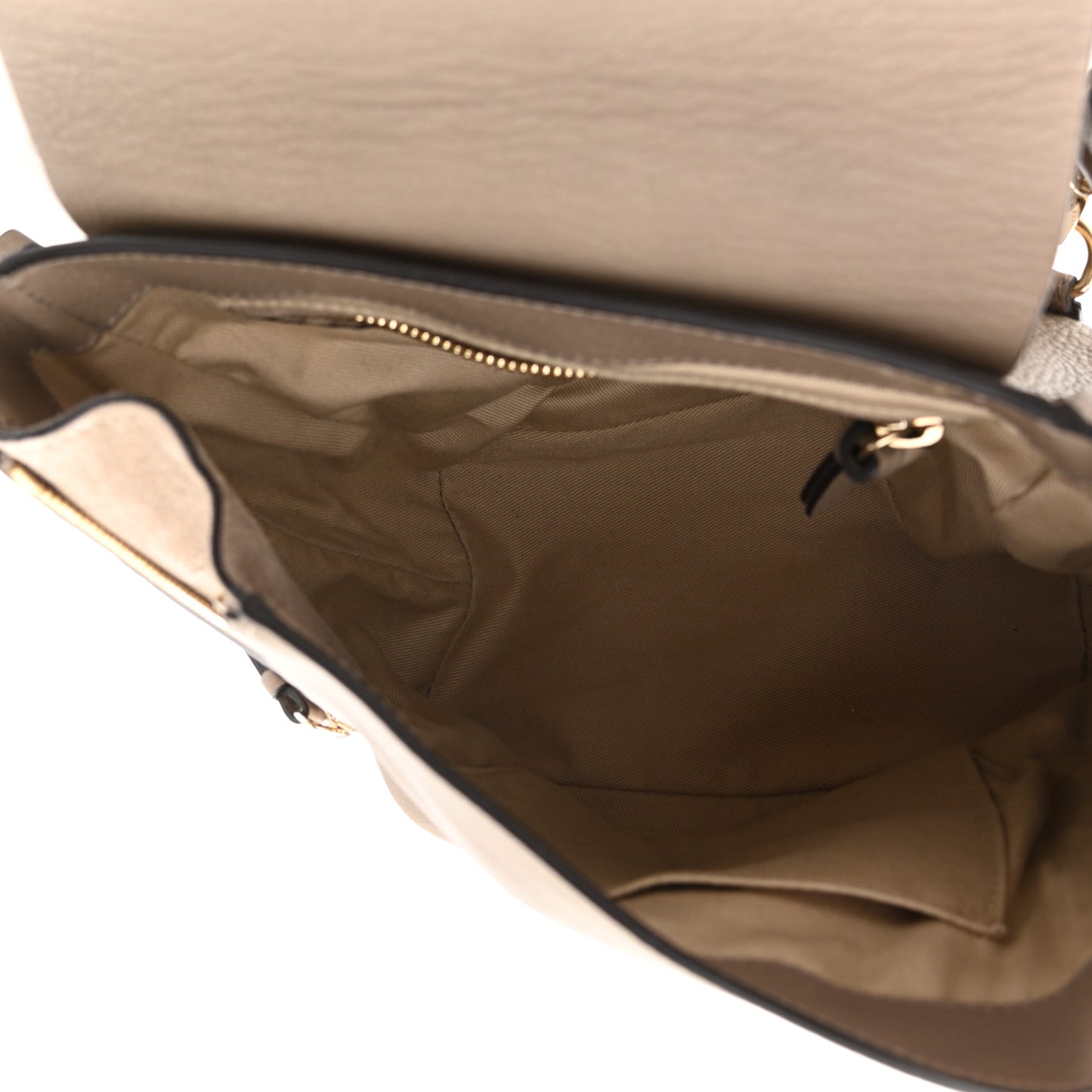 Suede Calfskin Small Faye Backpack Motty Grey