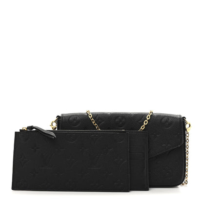 Louis Vuitton Empreinte Pochette Felicie Chain Wallet Black 7 of 37