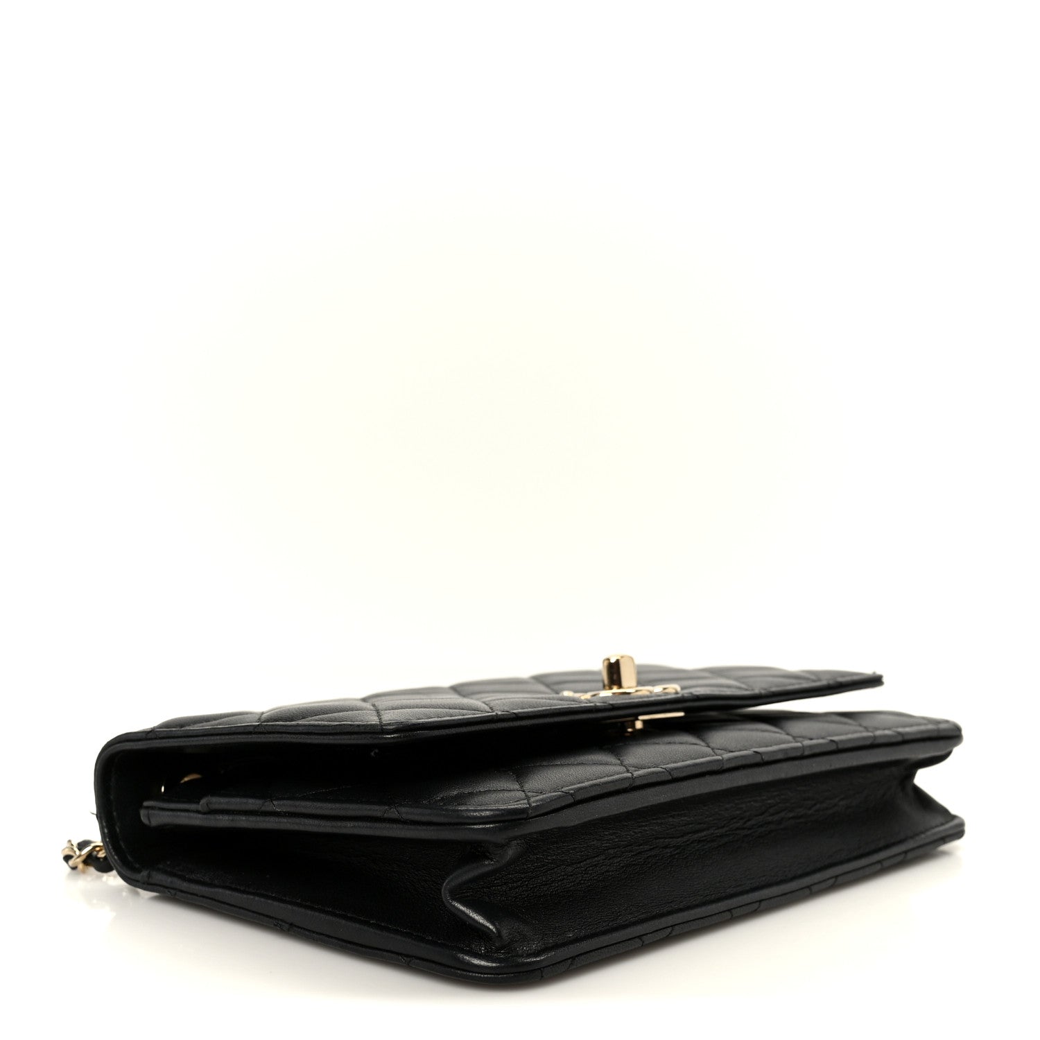 Chanel Lambskin Quilted Trendy CC Wallet On Chain WOC Black 4 of 13