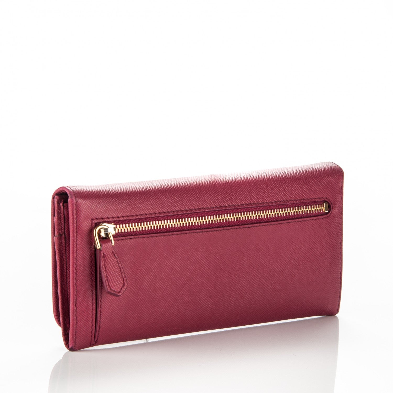 Prada Saffiano Metal Continental Flap Wallet 3 of 9