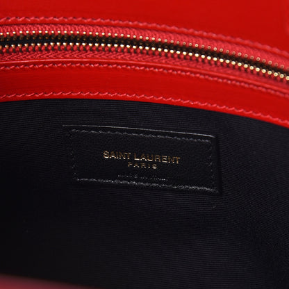Saint Laurent Calfskin Small Manhattan Shopper Tote Red 8 of 9
