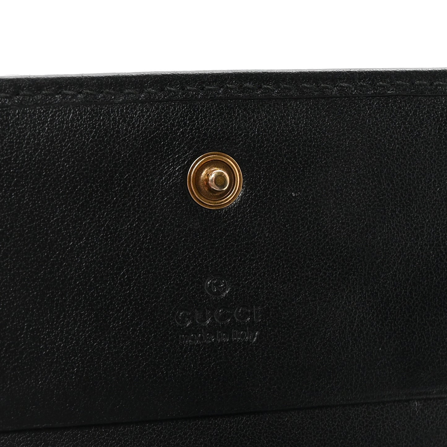 Calfskin Matelasse GG Marmont Card Case Wallet Black