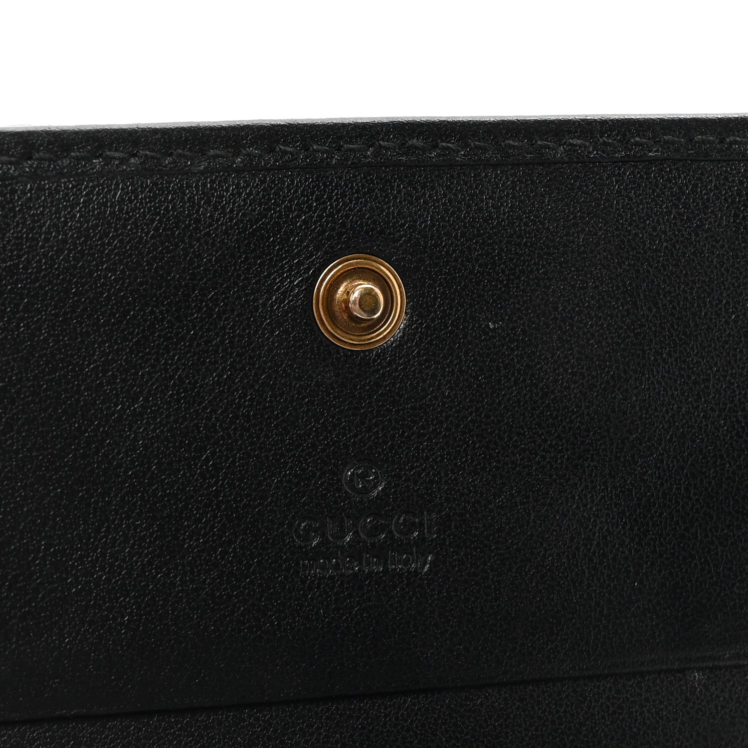 Gucci Calfskin Matelasse GG Marmont Card Case Wallet Black 6 of 7