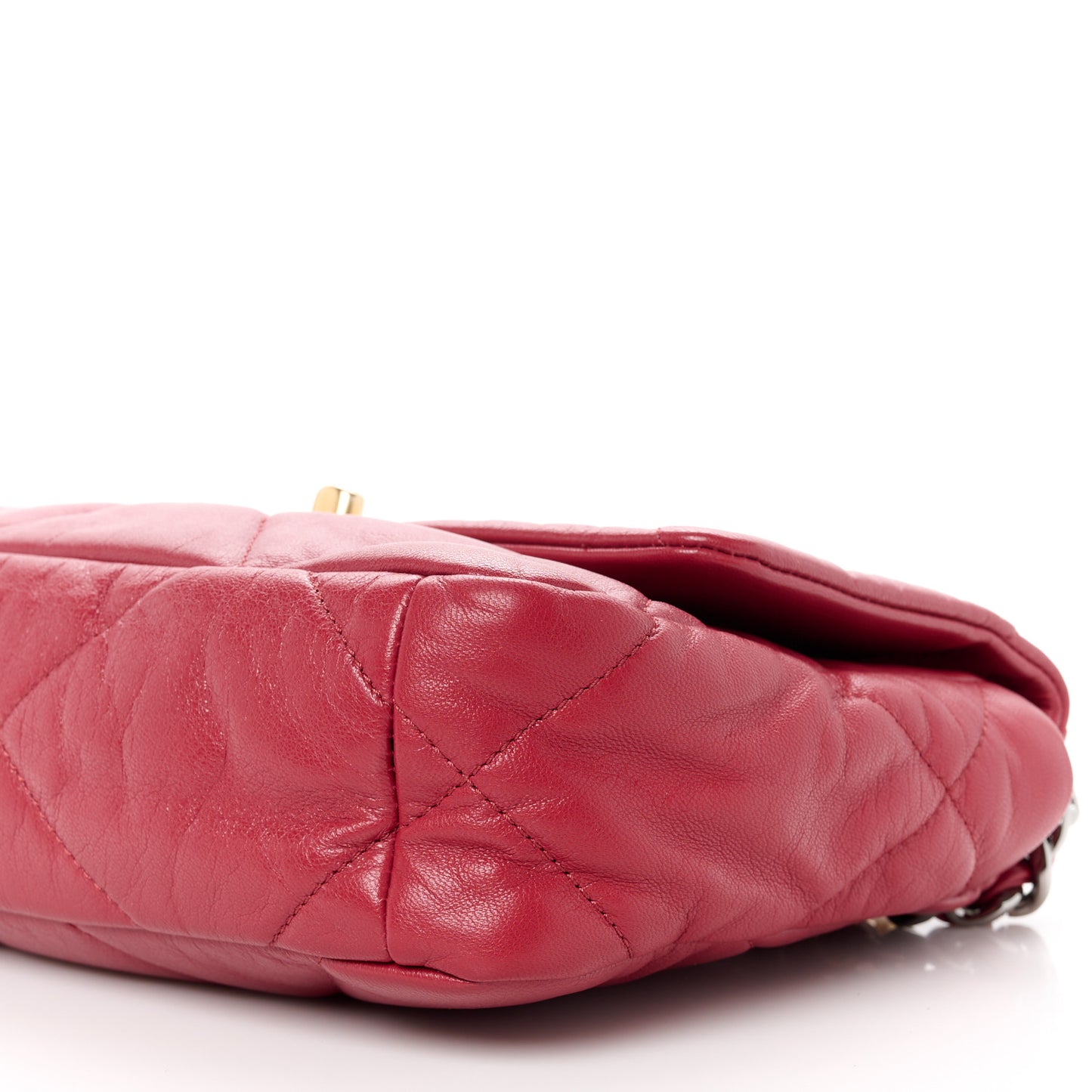 Goatskin Quilted Medium Chanel 19 Flap Red