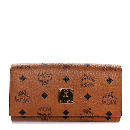 MCM Visetos Heritage Continental Flap Wallet Cognac 1 of 10