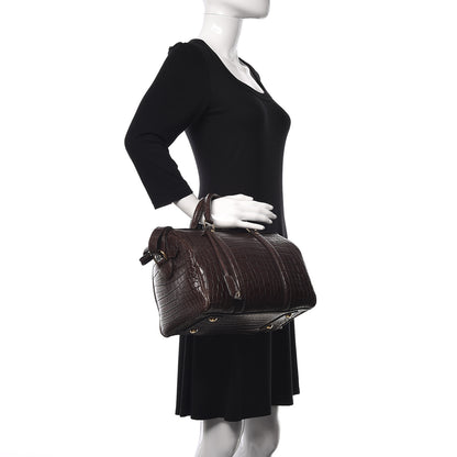 Louis Vuitton Matte Alligator SC Bag PM Chocolate 3 of 12