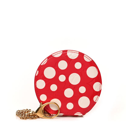 Louis Vuitton Vernis Kusama Infinity Dots Chapeau Coin Purse Red 1 of 6