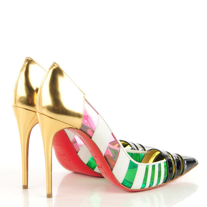 Christian Louboutin Patent Kid PVC Bandy 100 Pumps 38 Multicolor 4 of 6