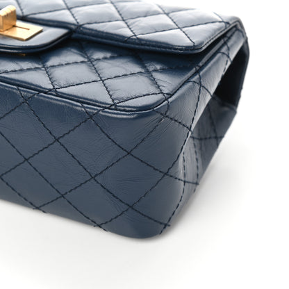 Chanel Aged Calfskin Quilted 2.55 Reissue Mini Flap Blue 10 of 10