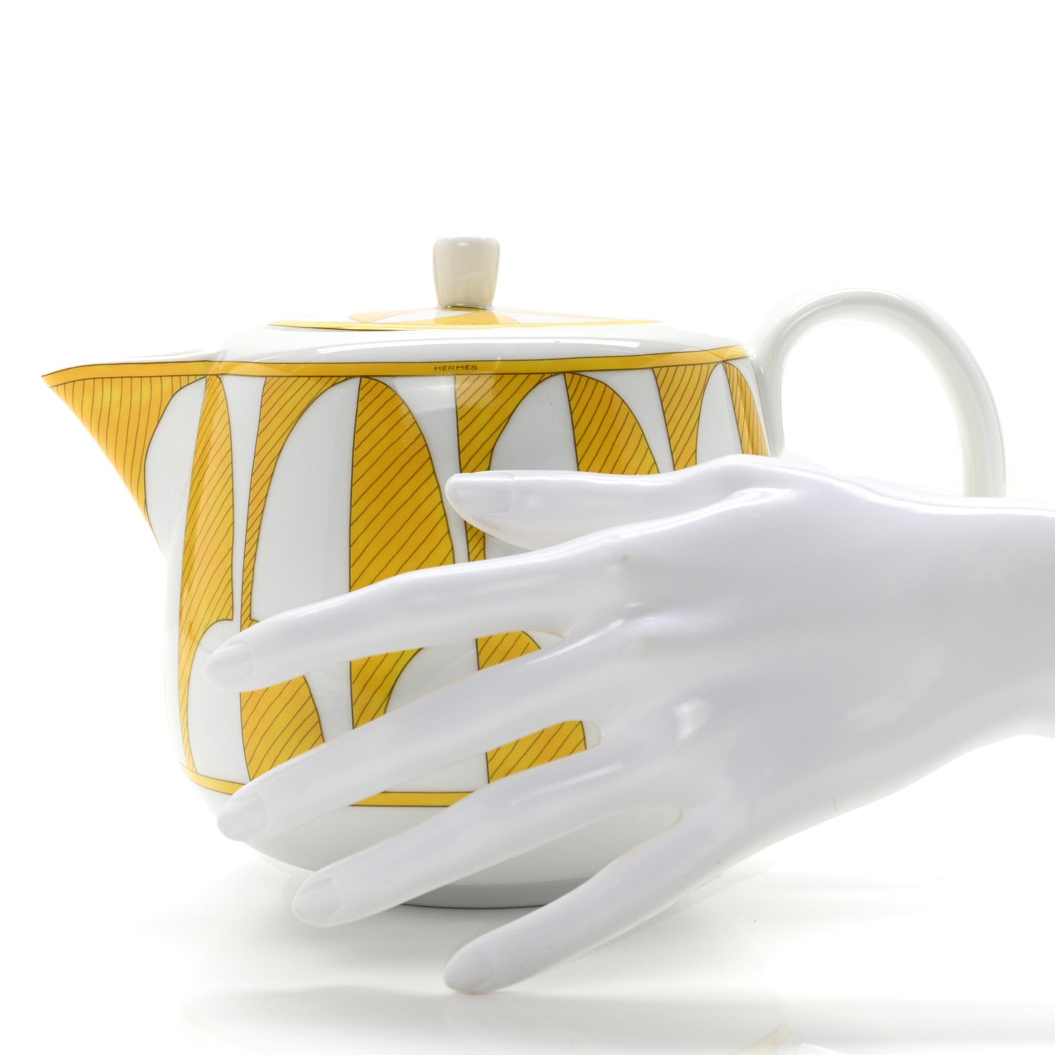 Hermes Porcelain Soleil d'Hermes Tea Pot 2 of 9