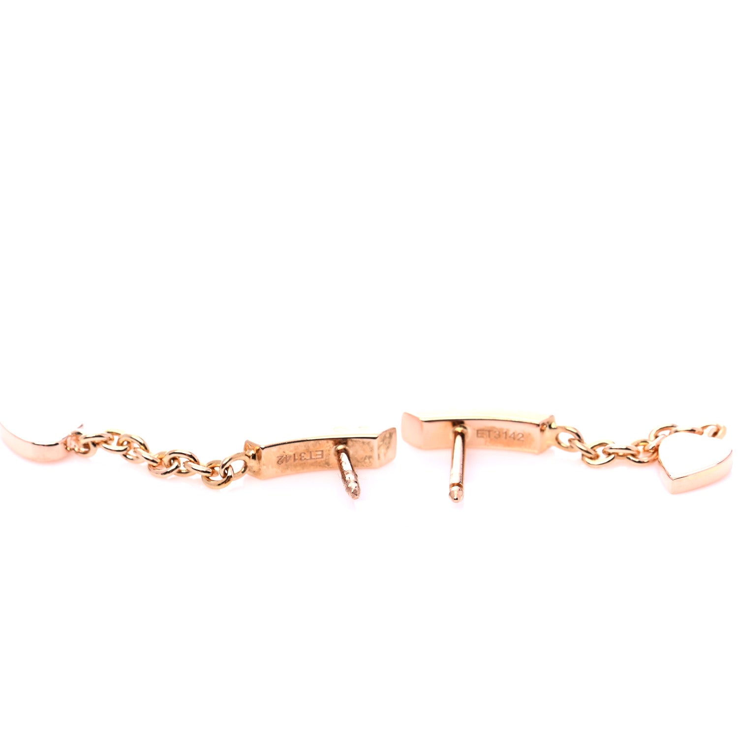 Cartier 18K Pink Gold Mon Amour Heart Drop Earrings 4 of 8