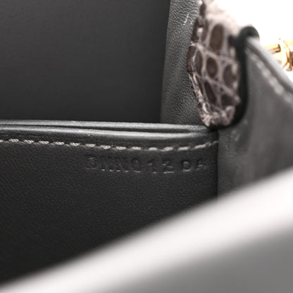 Hermes Matte Alligator Mini Sac Roulis Graphite 14 of 15