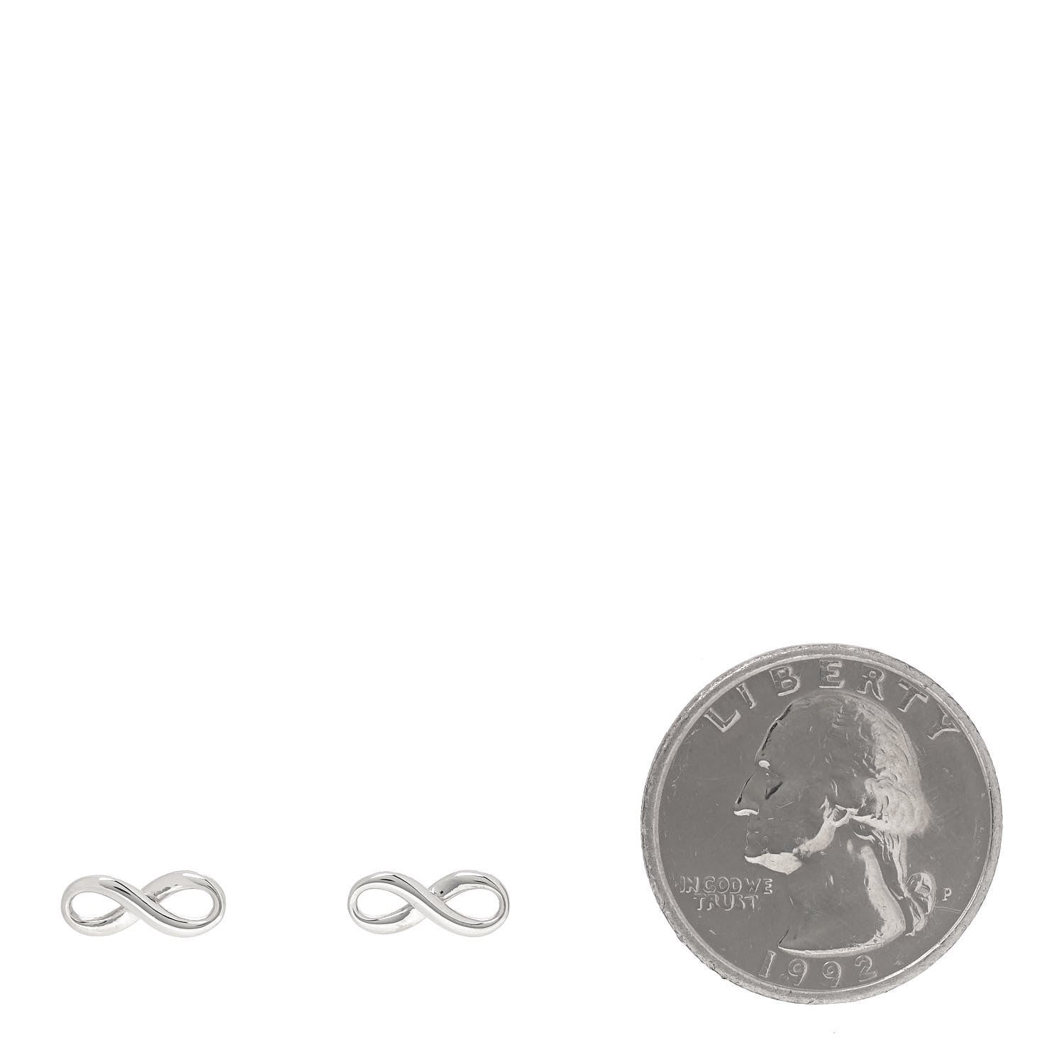 Tiffany Sterling Silver Infinity Earrings 2 of 5