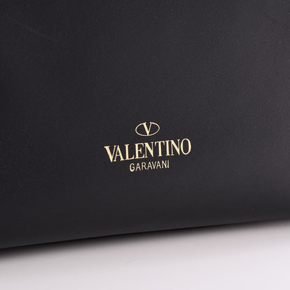 Valentino Garavani Vitello Rockstud Double Handle Tote Black 9 of 10