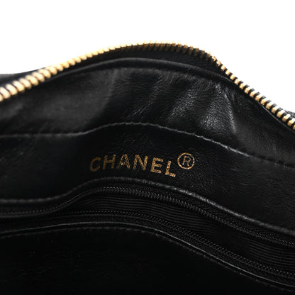 Chanel Jersey Quilted CC Shoulder Bag Black 6 of 11