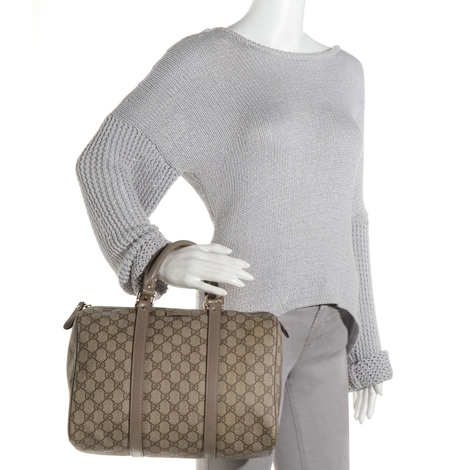 Gucci GG Plus Monogram Medium Joy Boston Grey 2 of 8