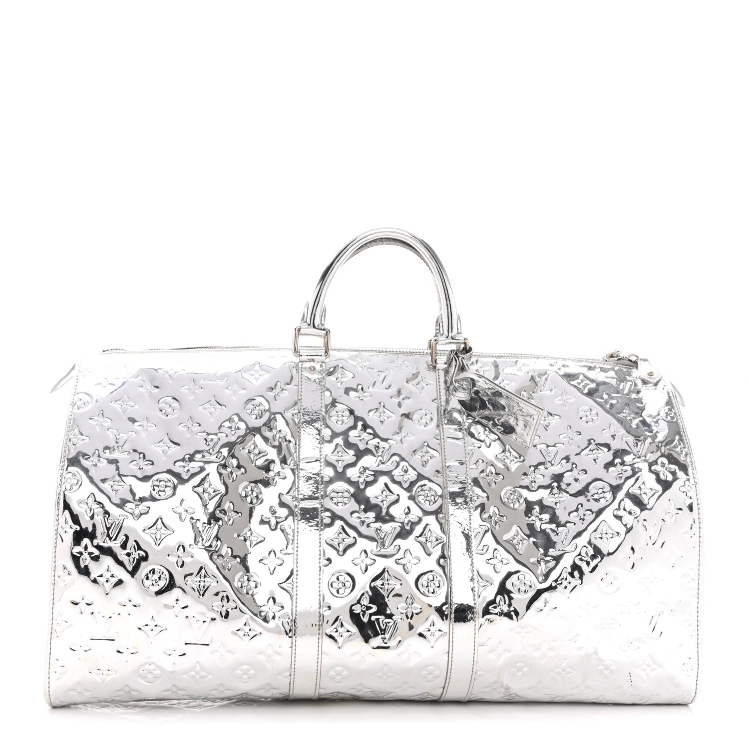 Louis Vuitton Monogram Miroir Keepall 55 Silver 1 of 19