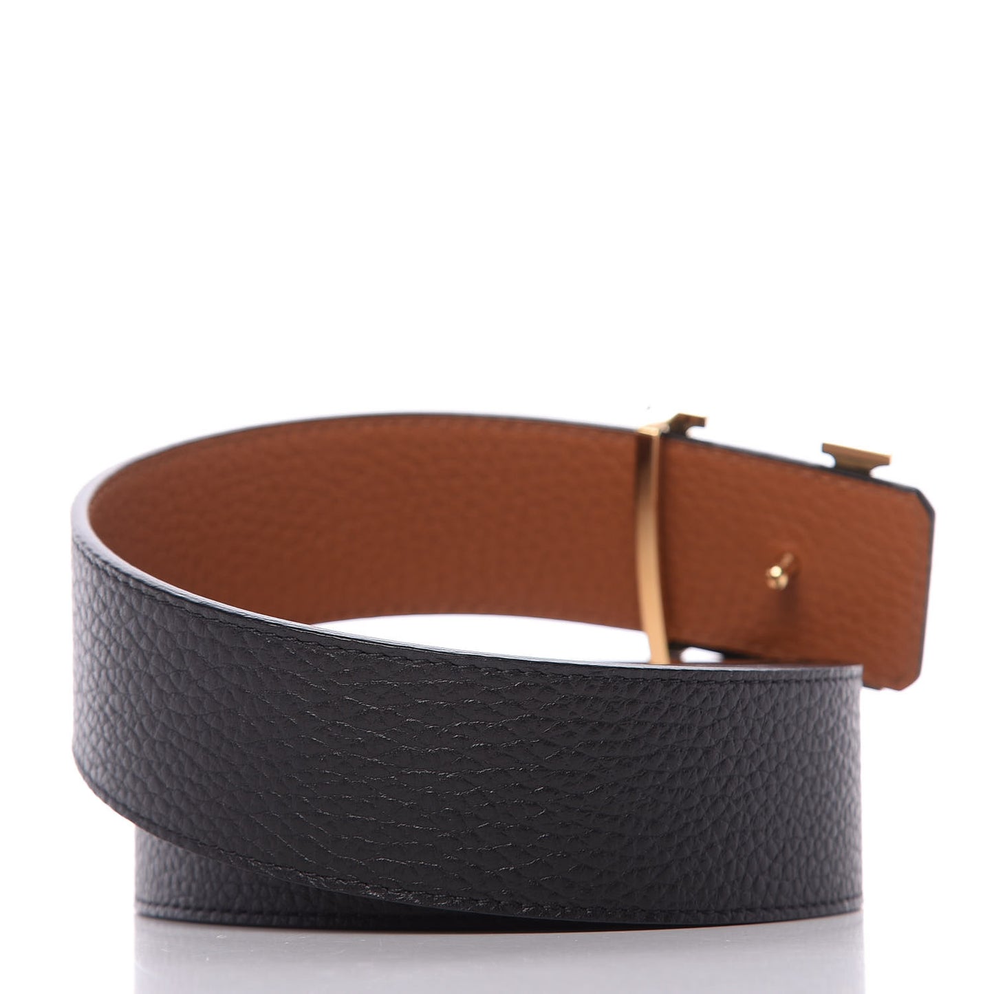 Taurillon Calfskin 40mm LV Initiales Reversible Belt 95 38 Black