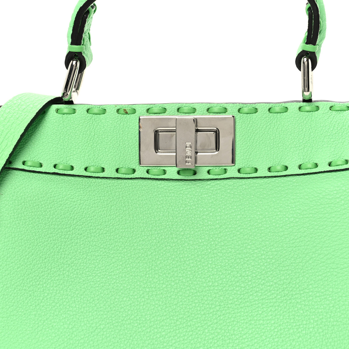 Fendi Cuoio Romano Selleria Small Peekaboo I SEE U Satchel  Tortora 8 of 10